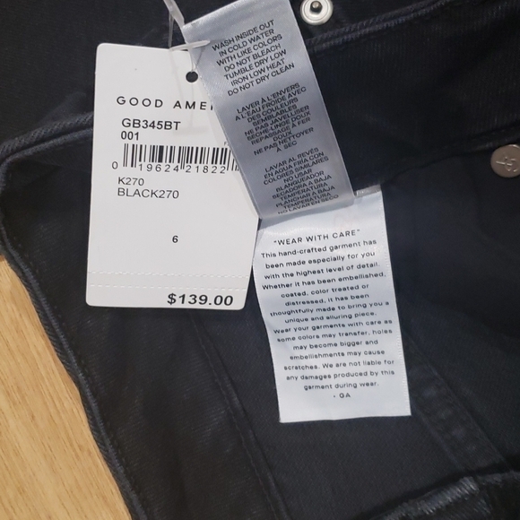 𝅺GOOD American Good Boy Jeans NWT - Picture 9 of 9
